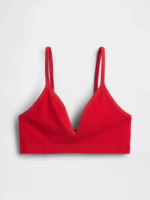 Dikişsiz Nervürlü Üçgen Bralette