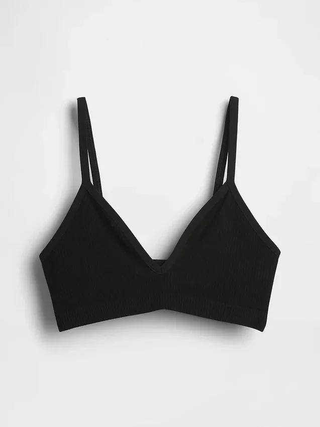 Dikişsiz Nervürlü Üçgen Bralette