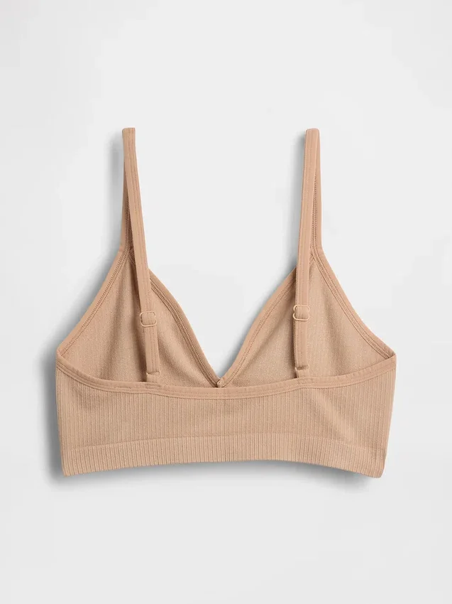 Dikişsiz Nervürlü Üçgen Bralette