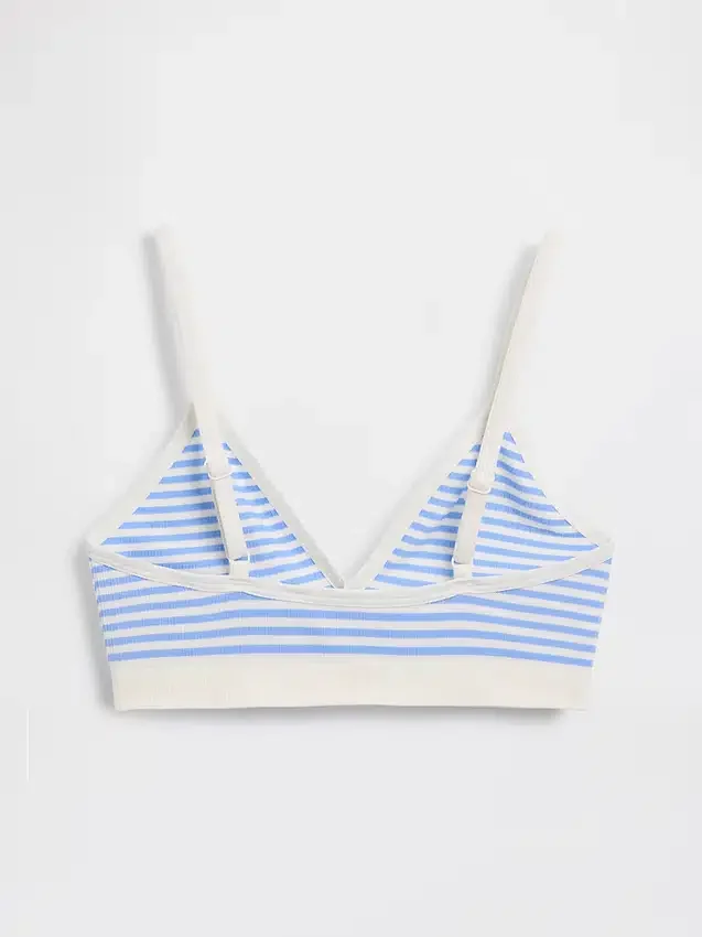 Dikişsiz Nervürlü Üçgen Bralette