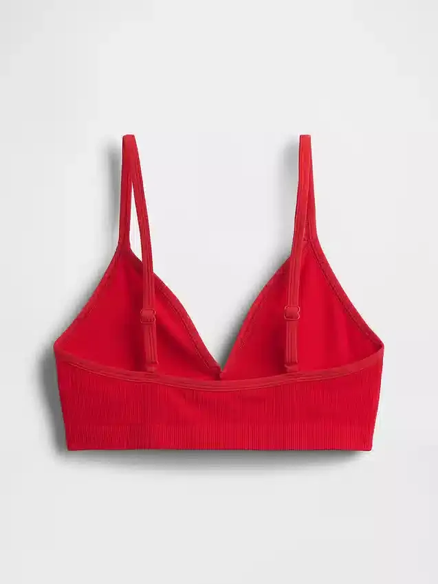 Dikişsiz Nervürlü Üçgen Bralette