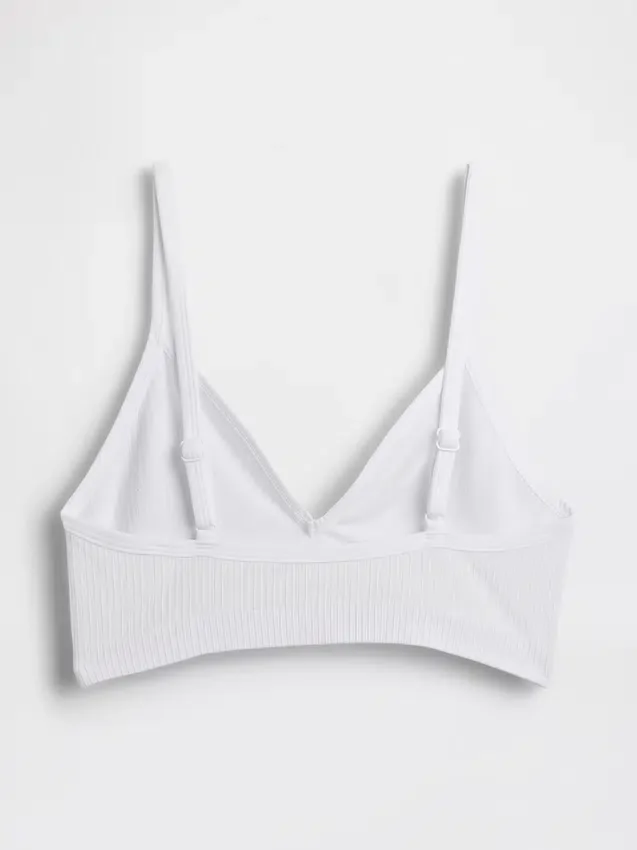 Dikişsiz Nervürlü Üçgen Bralette