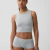 Dikişsiz Nervürlü Kısa Tank Top
