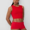 Dikişsiz Nervürlü Kısa Tank Top