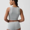 Dikişsiz Nervürlü Kısa Tank Top
