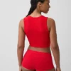 Dikişsiz Nervürlü Kısa Tank Top