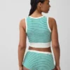 Dikişsiz Nervürlü Kısa Tank Top