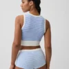 Dikişsiz Nervürlü Kısa Tank Top
