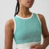 Dikişsiz Nervürlü Kısa Tank Top