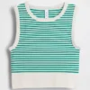 Dikişsiz Nervürlü Kısa Tank Top
