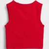 Dikişsiz Nervürlü Kısa Tank Top