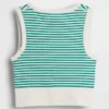 Dikişsiz Nervürlü Kısa Tank Top