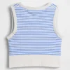 Dikişsiz Nervürlü Kısa Tank Top