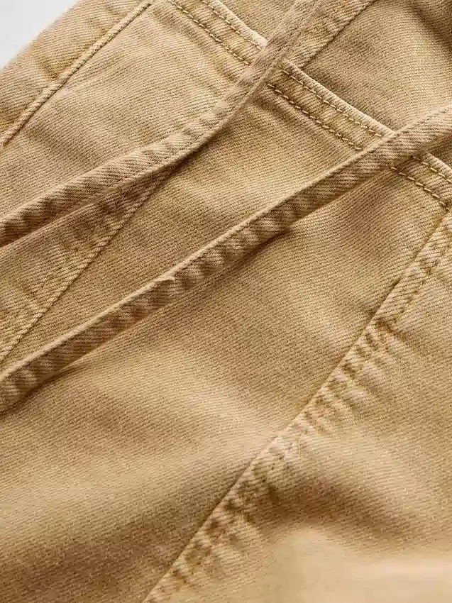 Düşük Bel '90'lar Stili Bol Kesim Mikro Kemerli Jean