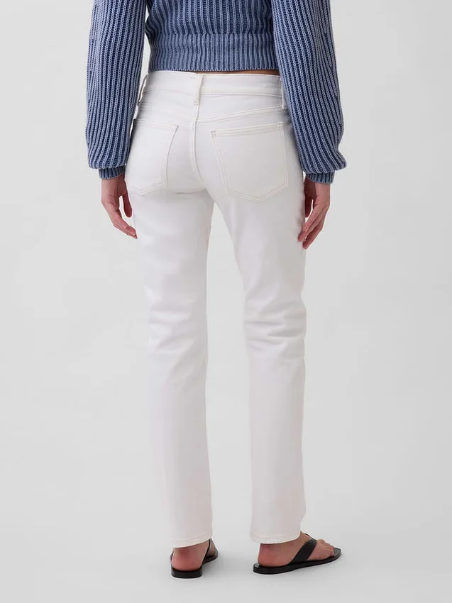 Düşük Bel '90'lar Stilinde Dar Düz Kesim Jean
