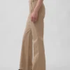 Düşük Bel Dar Kesim Geniş Paça Haki Pantolon