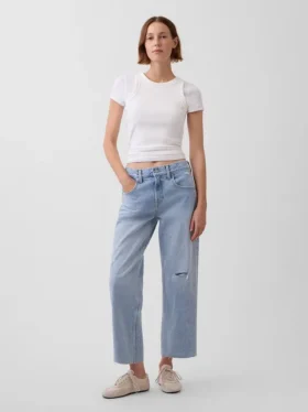 Düşük Bel Rahat Krop Jean'ler