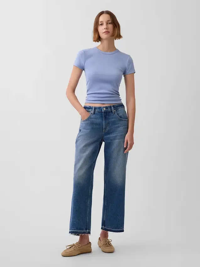 Düşük Bel Rahat Krop Jean'ler