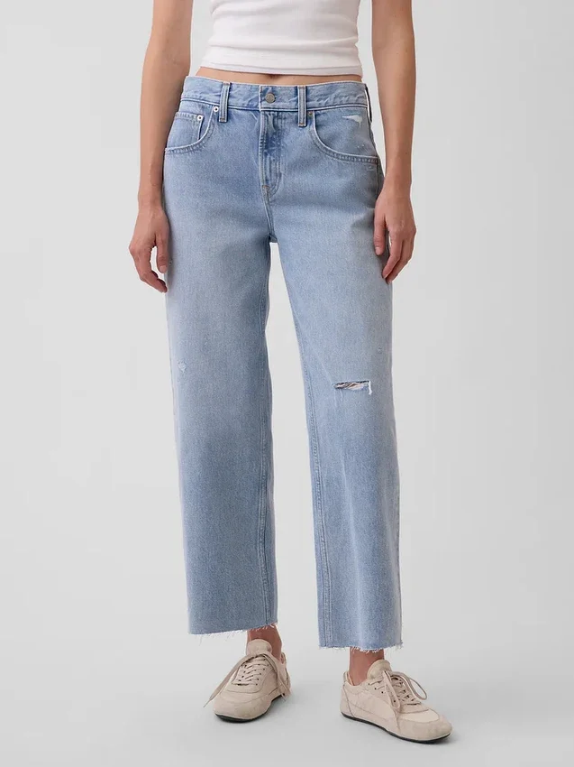 Düşük Bel Rahat Krop Jean'ler