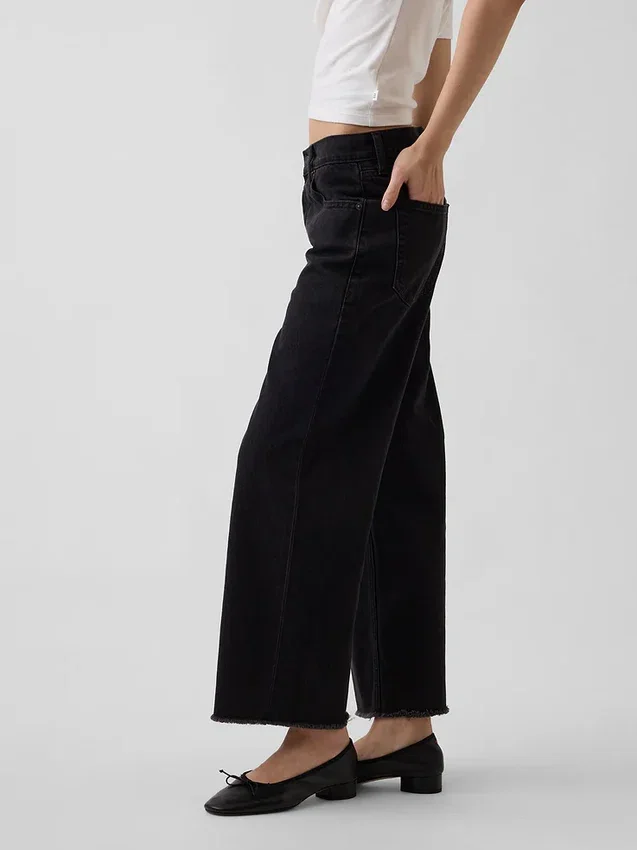 Düşük Bel Rahat Krop Jean'ler