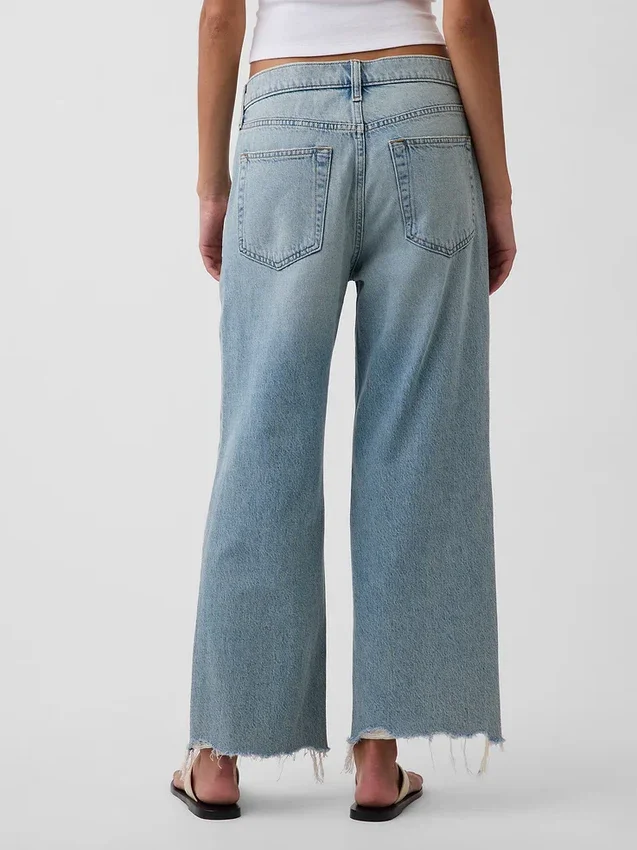 Düşük Bel Rahat Krop Jean'ler