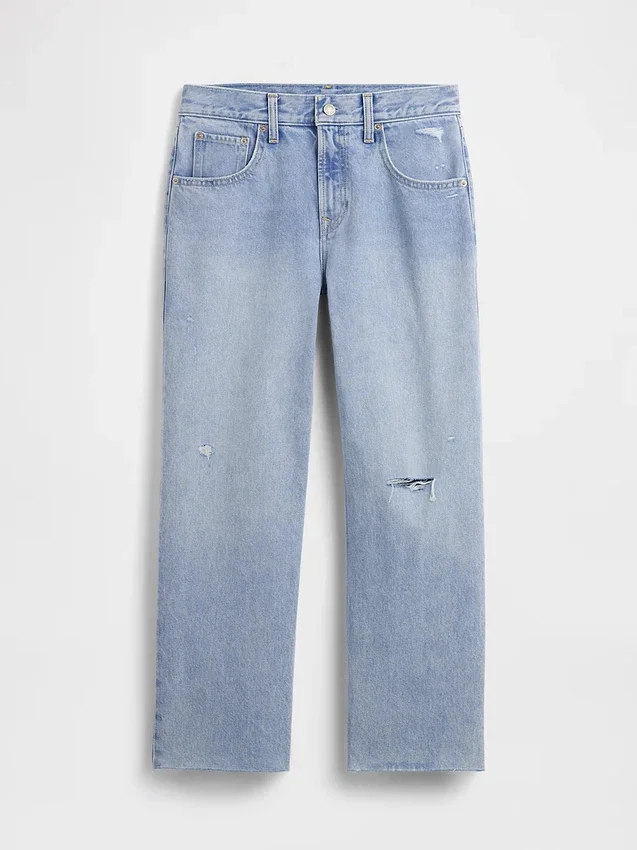 Düşük Bel Rahat Krop Jean'ler