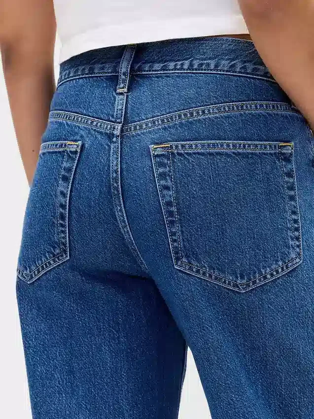 Düşük Bel, Ultra Yumuşak, Rahat Kesim Kısaltılmış Jean