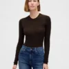 Şeffaf Nervürlü Kazak Çıtçıtlı Body