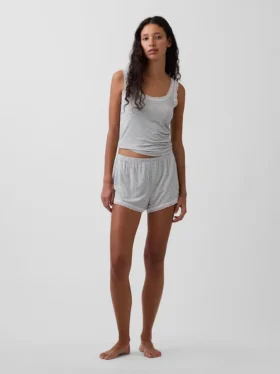 En Yumuşak Modal Dantel Süslemeli Pijama Şortu