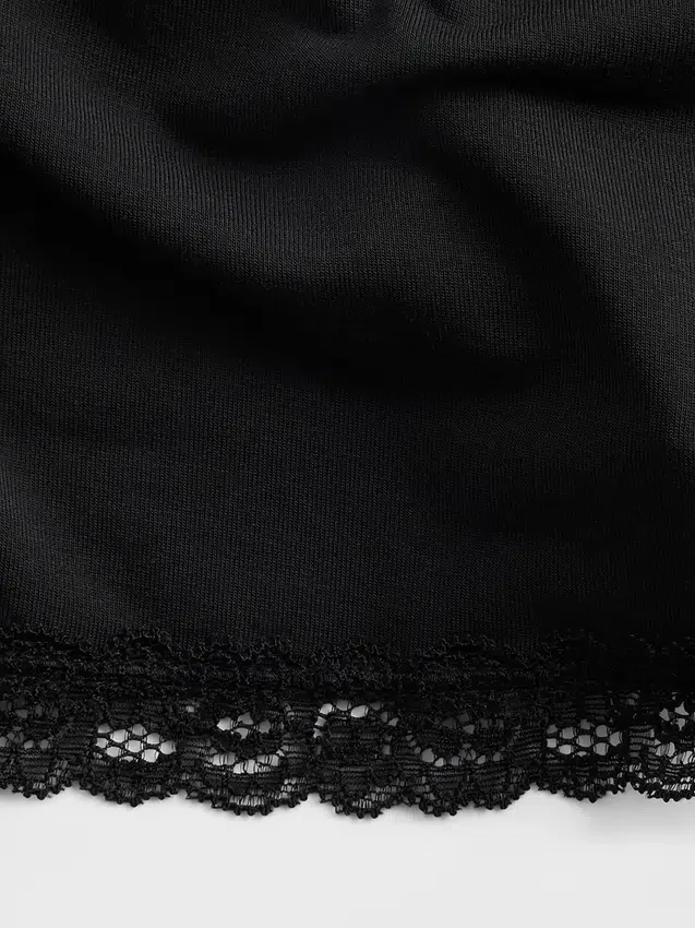 En Yumuşak Modal Dantel Süslemeli Pijama Şortu
