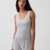 En Yumuşak Modal Dantel Süslemeli Pijama Tank Top