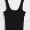 En Yumuşak Modal Dantel Süslemeli Pijama Tank Top