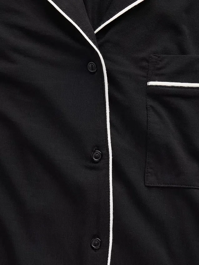 En Yumuşak Modal Kısa Pijama Üst Giyim