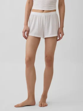 En Yumuşak Modal Ribana Pijama Şortları