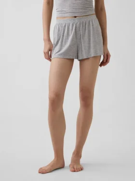 En Yumuşak Modal Ribana Pijama Şortları