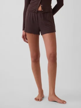 En Yumuşak Modal Ribana Pijama Şortları