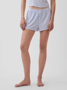 En Yumuşak Modal Ribana Pijama Şortları