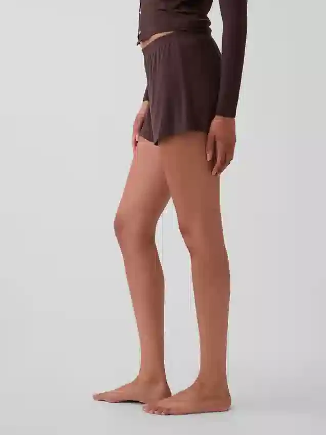En Yumuşak Modal Ribana Pijama Şortları