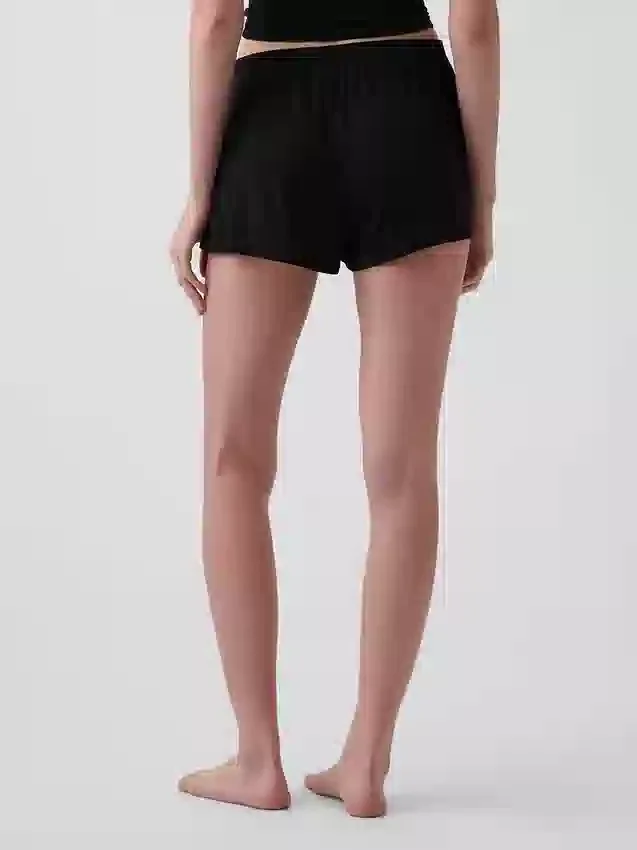 En Yumuşak Modal Ribana Pijama Şortları