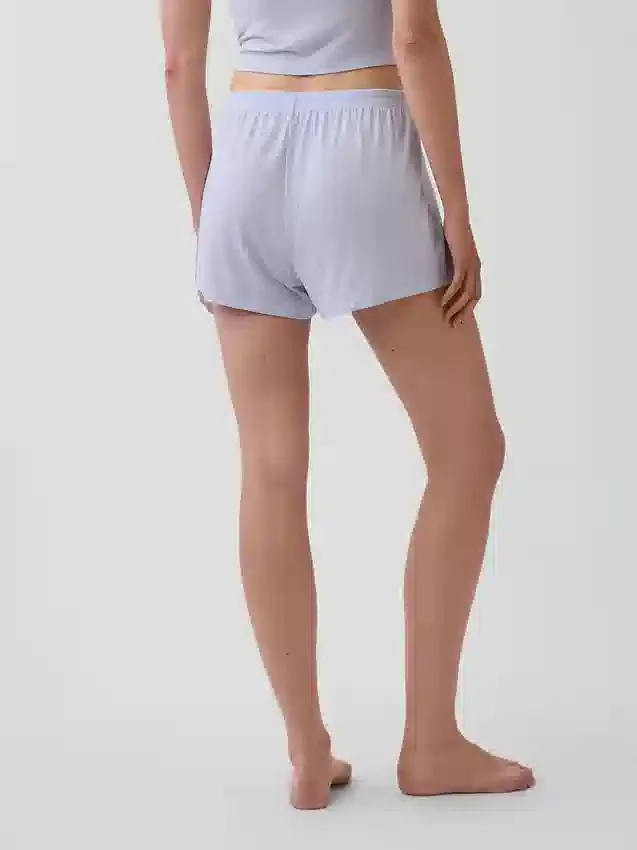 En Yumuşak Modal Ribana Pijama Şortları