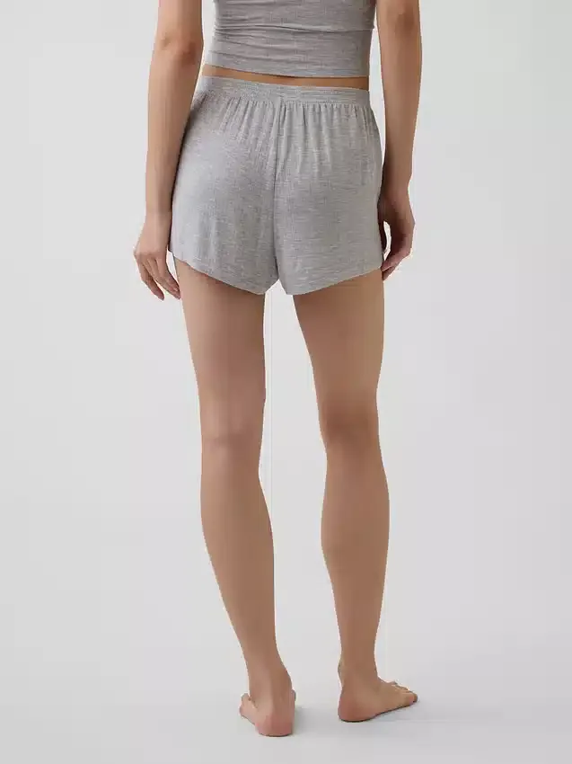 En Yumuşak Modal Ribana Pijama Şortları