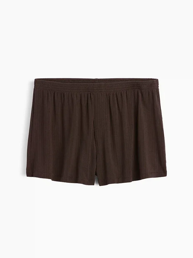En Yumuşak Modal Ribana Pijama Şortları