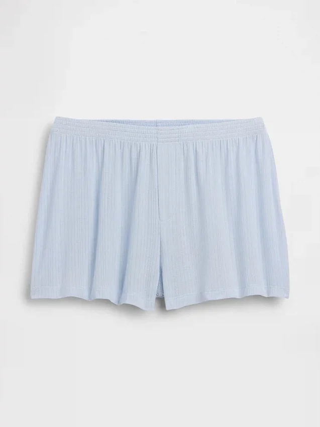En Yumuşak Modal Ribana Pijama Şortları