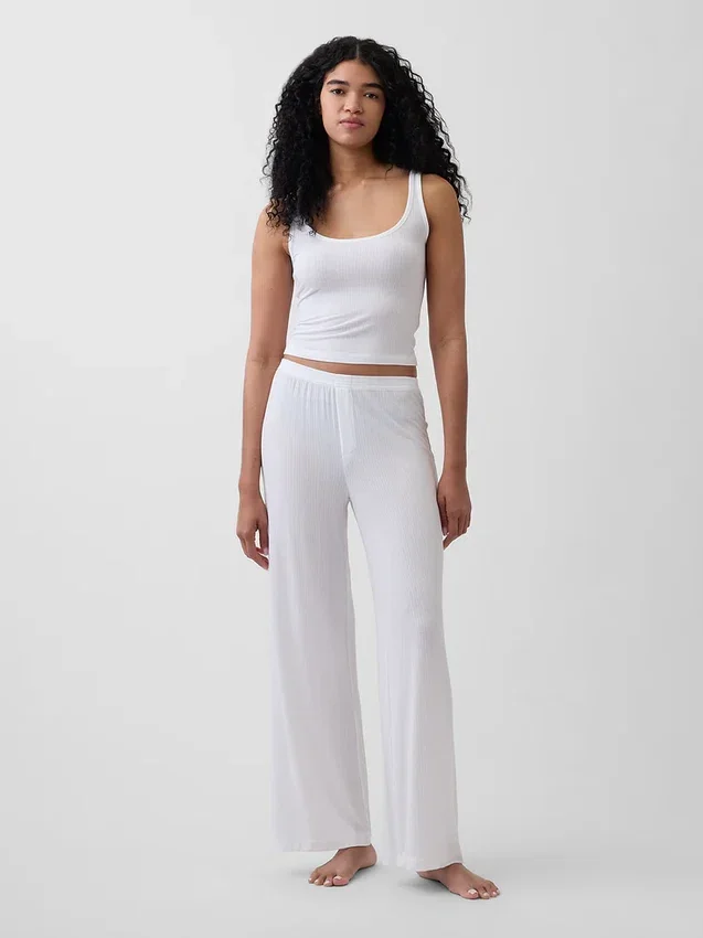 En Yumuşak Modal Ribana Pijama Pantolonu