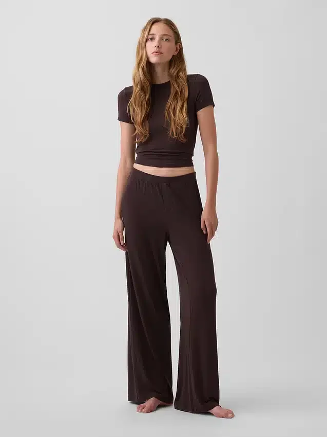 En Yumuşak Modal Ribana Pijama Pantolonu