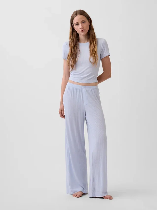En Yumuşak Modal Ribana Pijama Pantolonu