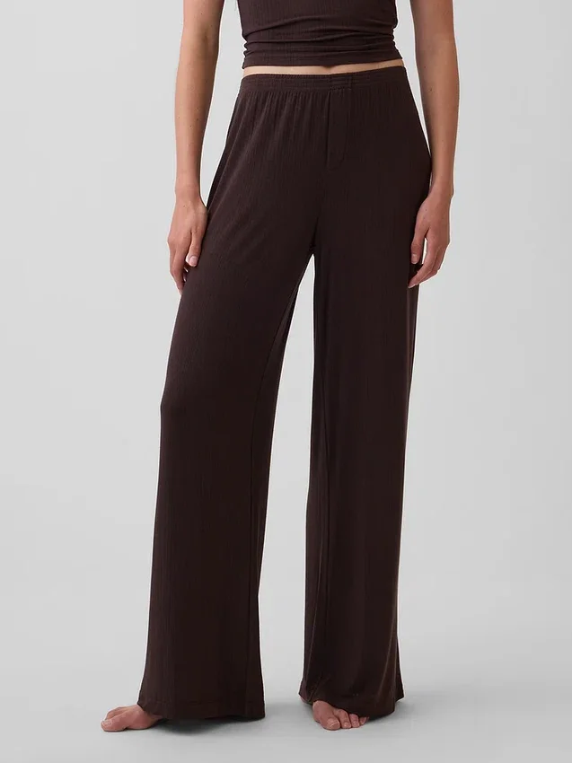 En Yumuşak Modal Ribana Pijama Pantolonu
