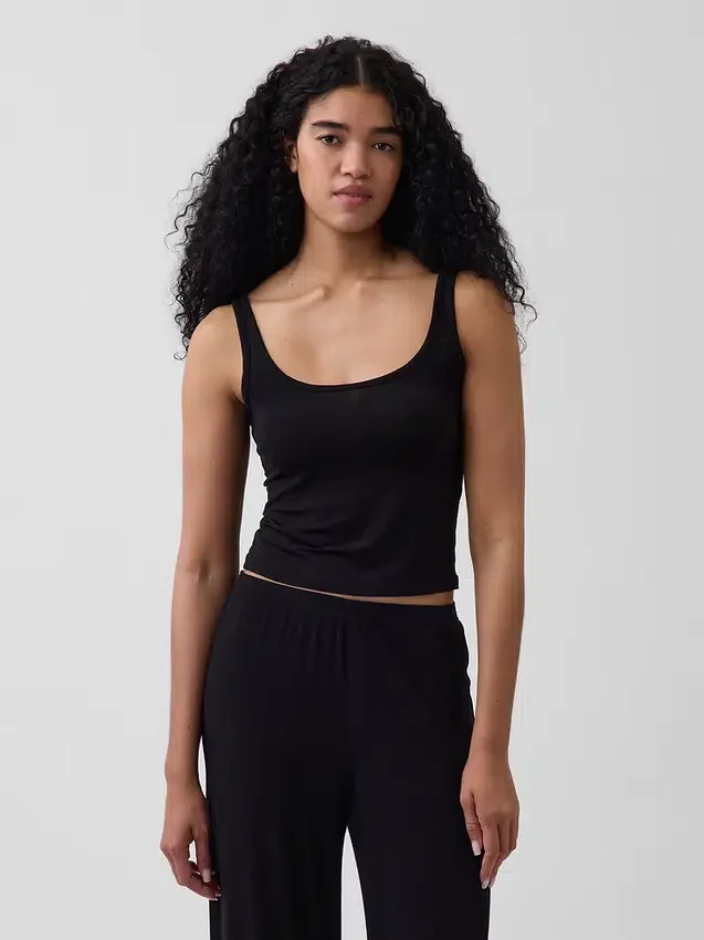 En Yumuşak Modal Ribana Pijama Tank Top