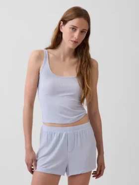 En Yumuşak Modal Ribana Pijama Tank Top