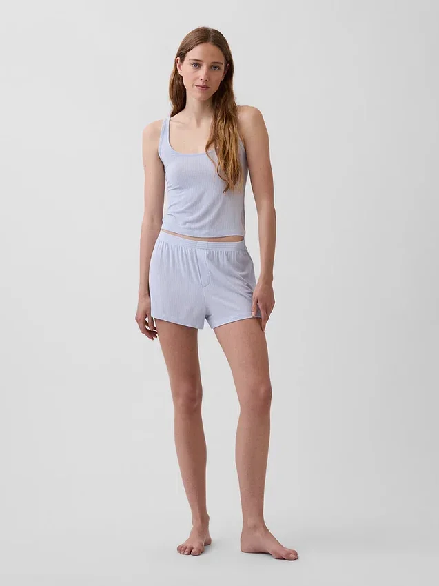 En Yumuşak Modal Ribana Pijama Tank Top